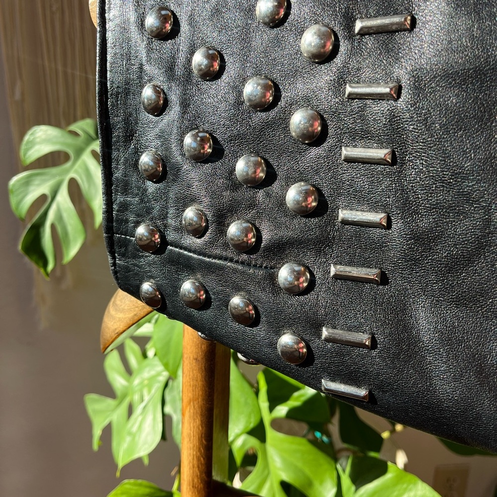 Mini Black Skirt with Silver Accents